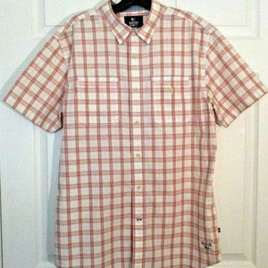 Nautica Mens Short Sleeve Madras Plaid Shirt sz M Salt Wash